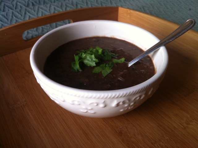 [Leaf Parade. Quick and simple black bean soup {vegan, gluten-free}.]